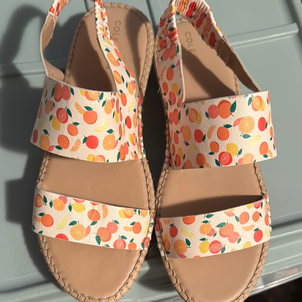 Cole Haan Multicolor Fruit Print Sandals